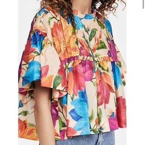 Farm Rio Mary’s Garden floral crop top